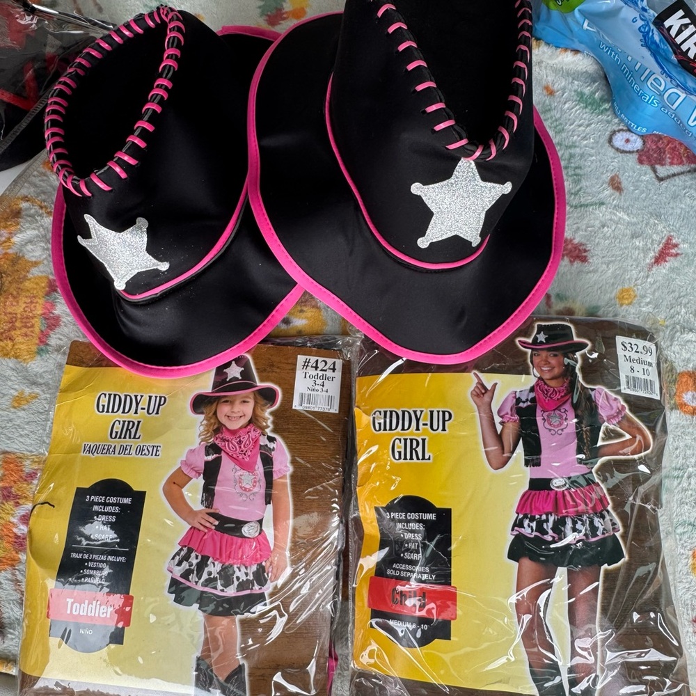 Cowboy Costume - Black and Pink